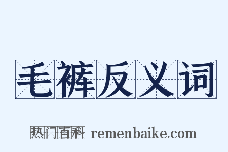 毛裤反义词是什么意思的图片